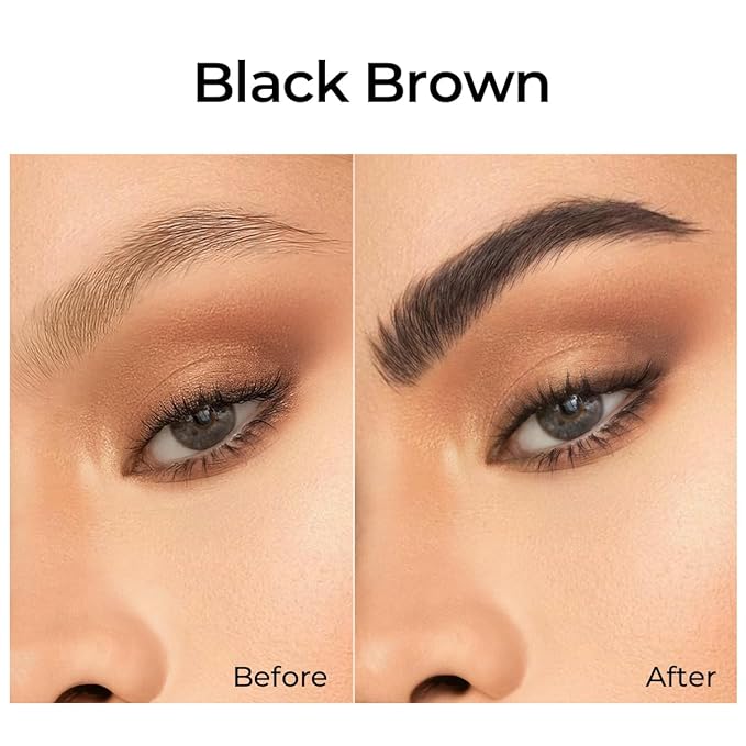 SACE LADY 24H Lock Eyebrow Gel, Waterproof Brow Gel Brown with Built-in Brush, Long-Lasting Natural Pigmented Eye Makeup for Women (03 Black Brown)