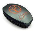 New Steel Gatling MEDIUM - Tangerine Logo Mixed Boar Bristle Curved Hairbrush - Non-Slip Rubber Grips, Waterproof, Debossed Logo, Indestructible Body, CQP Caesar 2.0 - The Ultimate 360 Wave Brush