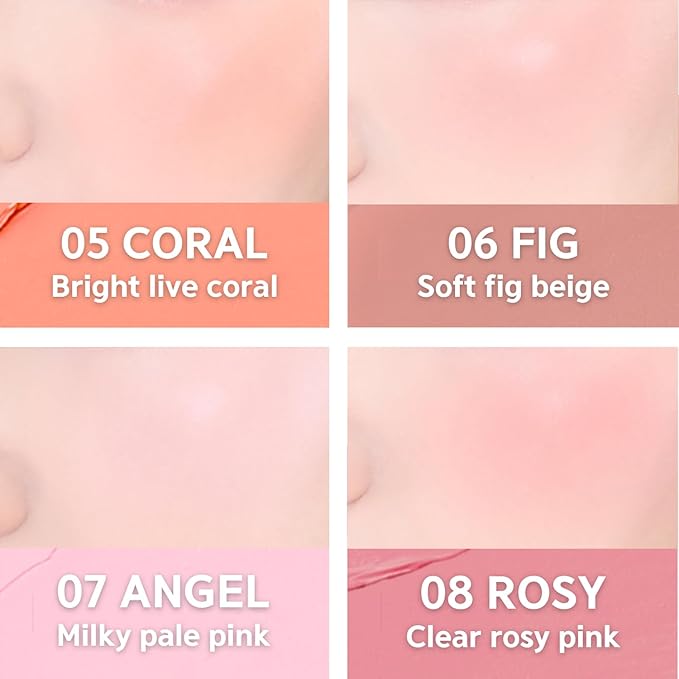BBIA Ready To Wear Downy Cheek Cream Blush 8 Color - Creamy Blendable & Buildable Blush Dewy Texture & Matte Finish High Pigment Longlasting Lightweight Natural Face Makeup, 0.12oz (04 DOWNY LAVENDER)