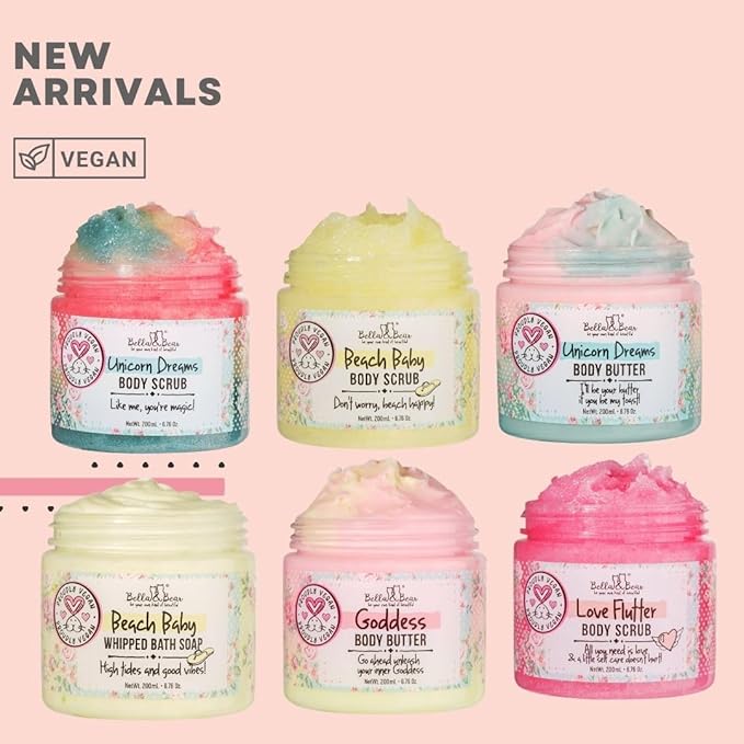 Bella & Bear Goddess Whipped Soap - Moisturizing Whipped Soap Cream and Body Wash Skin Care Product - Paraben Free, Cruelty-Free, Vegan Shaving Cream Shower Essential