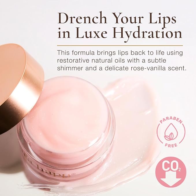 Sara Happ The Lip Slip Luxe Balm Lip Treatment - Deeply Nourish, Moisturize with Vitamins A and E, Regenerate Lips with Jojoba Seed, Macadamia & Sweet Almond Oil (0.35 Oz)