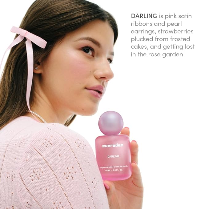 Evereden Kids Fragrance Gift Set – 3 Hair & Body Mists + Tinted Lip Oil | Clean, Vegan, Non-Toxic Scents for Girls & Teens | Fun Self-Care Gift Box with Aesthetic Collectible Bottles