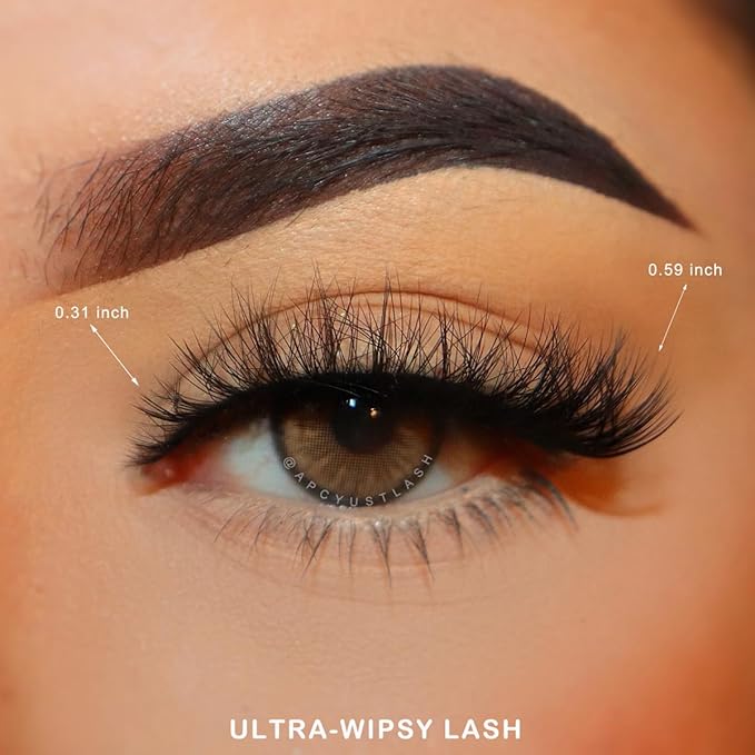 APCYUST Lashes Mink Bulk 30 Pair Wholesale Lashes 5D Fluffy Eyelashes Wholesale Faux Mink Eyelashes Natural Medium Length Fake Lash with Portable Pack (Flare Wispy 30 Pairs)
