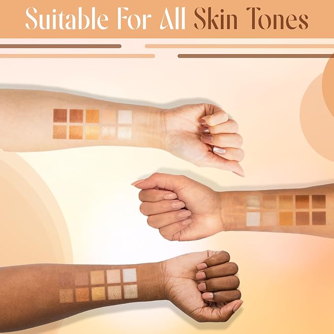 Profusion Cosmetics 10 Shade Eyeshadow Palette - High Pigmented Multi-Finish Colors, Vegan & Cruelty-Free, Create Stunning Looks On-the-Go - Travel-Friendly & Versatile Makeup, Nudes