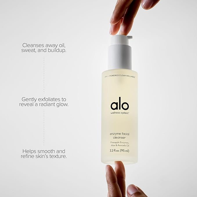 Alo Enzyme Facial Cleanser | Pineapple Enzymes to Gently Resurface Skin | Aloe & Vitamin E Smooths & Refreshes Skin | 3.2 fl. oz