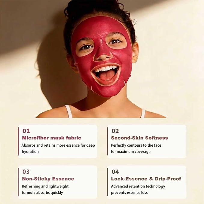 Collagen Face Masks Skincare for Women,Hydrating Sheet Face Masks Set for Sensitive Skin,Spa Facial Masks for Women Skin Care, Party Birthday Gifts for Women Teen Girls Kids(7 Masks)