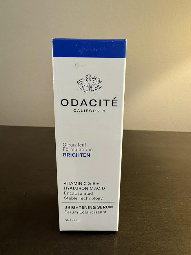 Odacite Brightening Vitamin C & Hyaluronic Facial Serum - Anti-Aging Facial Serum Targets Loss of Firmness & Dark Spots - Squalane, Vitamin E & Neroli Floral Water for Smooth Skin - 1 Fl Oz