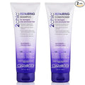 GIOVANNI 2chic Ultra-Repairing Shampoo & Conditioner Set - Bond Repair for Over-Processed Hair, Helps Restore Natural Elasticity, Blackberry & Coconut Oil, Shea Butter, Color Safe - 8.5 oz Each