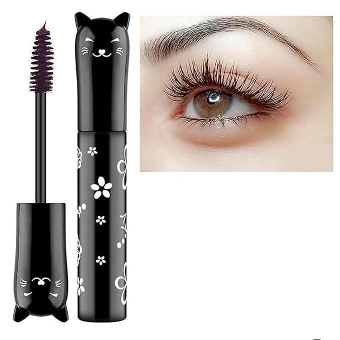 Brown Lashes Extensions mascara waterproof smudge proof Eyes Makeup volume and length Natural Hypoallergenic Fast Dry Eyelashes Curling Party Stage Use