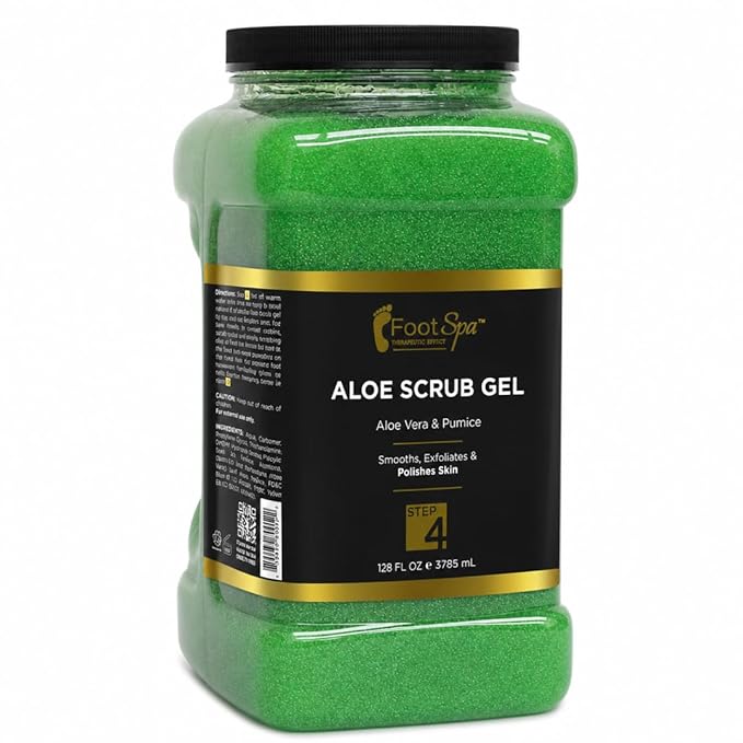 FOOT SPA Exfoliating Scrub Gel - Multi-Purpose Skin Resurfacing Treatment that Buffs & Dissolves for Professional-Grade, Non-Irritating Results and Visibly Radiant Skin & Lasting Smoothness, 128 Oz