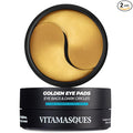 Vitamasques Golden Hydrogel Eye Pads For Puffy Eyes & Dark Circles – Refresh in 15 minutes - Formulated in Korea - 32 Pairs / 64 HydroGel Eye Pads