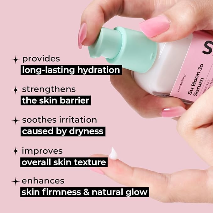 Su Boon Jo Serum with Ceramide NP/Hyaluronic Acid, Korean Face Serum for Hydration & Glow Skin Barrier Care, Lightweight Serum for Dry and Oily Skin
