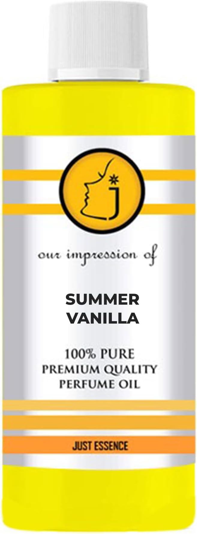 Just Essence Summer Vanilla Fregrance Perfume Oil for Perfume Making, Personal Body Oil, Soap, Lotion, Candle Making & Incense | Premium Quality Undiluted & Alcohol Free | 2 Fl Oz