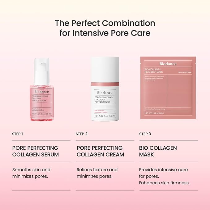 BIODANCE Pore Perfecting Collagen Peptide Cream, Hydrating, Plumping, Pore Care, Firming Facial Moisturizer, Korean Skin Care, Mothers Day Gifts | 1.69 fl. oz.