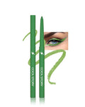 Glitter Gel Eyeliner Pencil,Retractable Cream Green Eye Liner Pencils,Waterline Eye Makeup Liners,Waterproof&Smudge Proof Glitter Eyeliner Facial Makeup Gift for Mature Women,Girl, Christmas-G04 Green