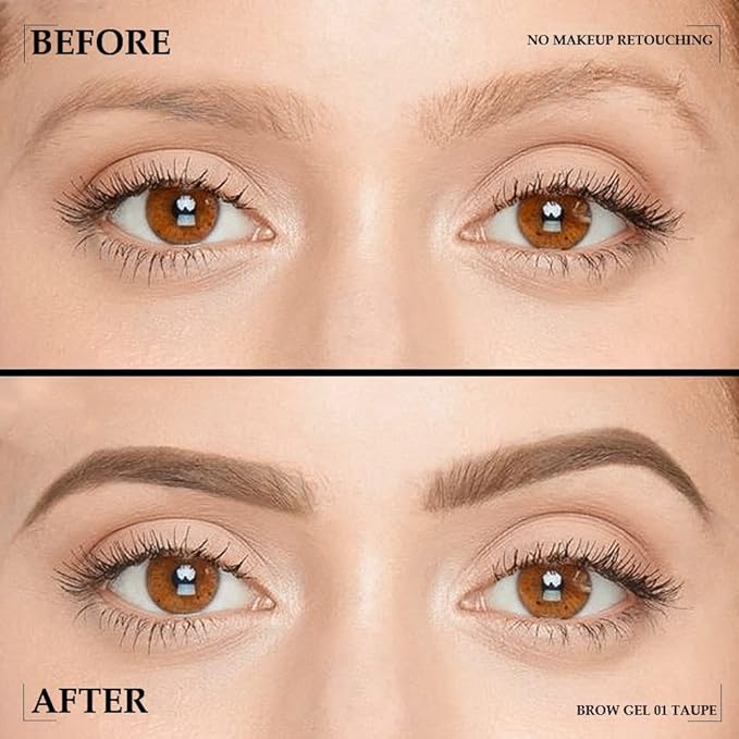 Kaely Thickening Brow Mascara, Tinted Eyebrow Gel Waterproof, Eyebrow Color Makeup, Vegan, Cruelty Free, maquillaje gel para cejas a prueba de agua, 01 Taupe