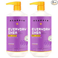 Alaffia Everyday Shea Body Lotion - Normal to Very Dry Skin, Moisturizing Support for Hydrated, Soft, and Supple Skin with Shea Butter and Lemongrass, Fair Trade, Lavender, 2 Pack - 32 Fl Oz Ea