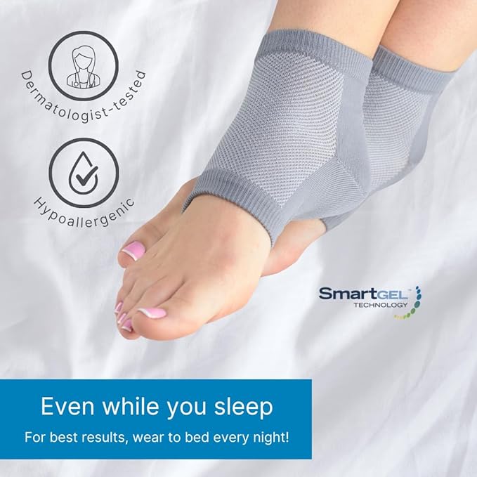 NatraCure Vented Heel Sleeves with SmartGel Hydration Vented Moisturizing Heel Sleeves