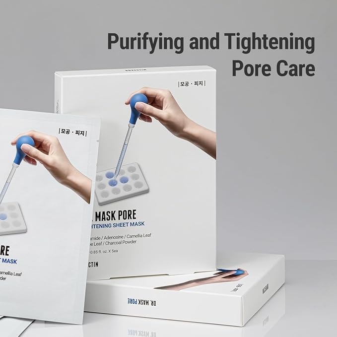 ROVECTIN Dr. Mask Pore Tightening Sheet Mask | Pore Refining & Smoothing Face Mask – Minimizes the Look of Pores, Controls Excess Oil & Improves Skin Texture with Niacinamide