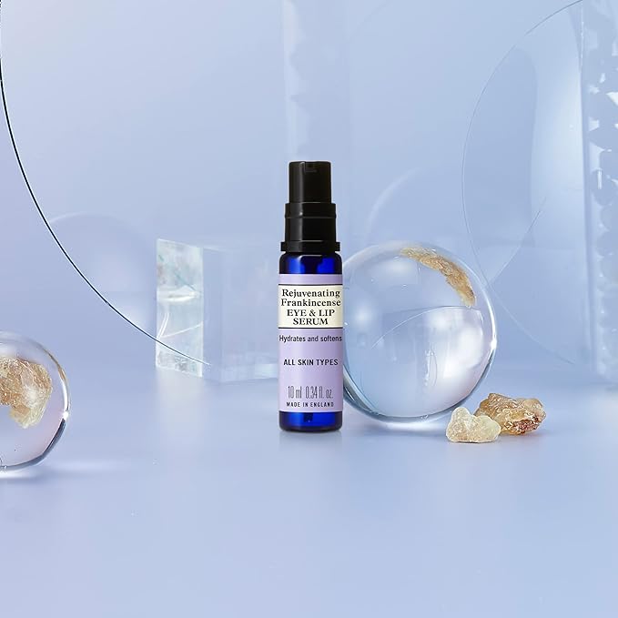 Neal's Yard Frankincense Eye & Lip Serum with Hyaluronic Acid, Aloe Vera & Rosehip Oil, Light & Easily Absorbed, Vegan Approved, Cruelty-Free,10mL