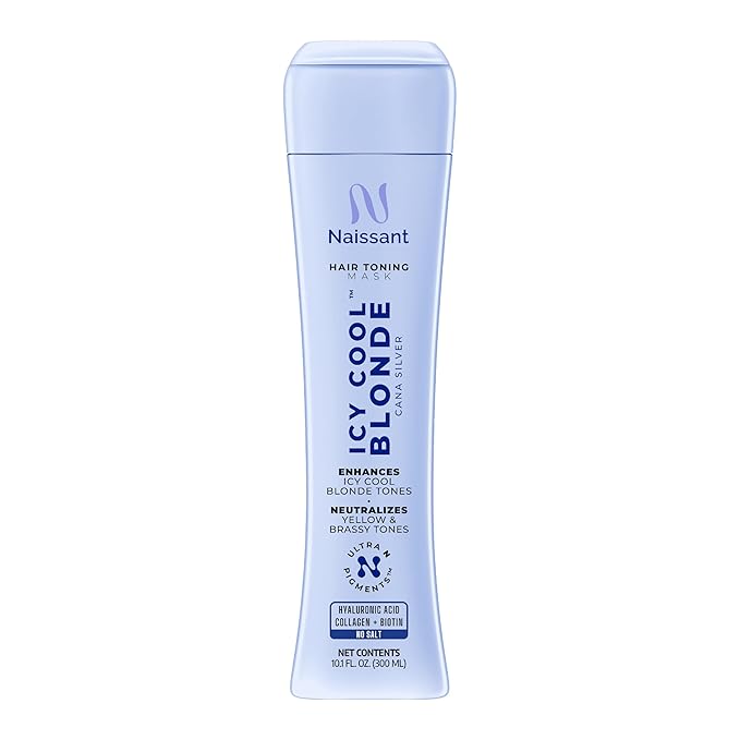 naissant Icy Cool Blonde Hair Purple Toning Mask | Ultra High-Purity Pigments | Neutralizes Yellow & Brassy Tones | Hyaluronic Acid, Collagen & Biotin | Paraben, Ammonia & Sulfate Free | 10.1 Fl. Oz