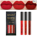 evpct 3Pcs Dark Ruby Fire Red Matte Liquid Lipstick Lip Stain Lipgloss sets for Women 24 Hour Red Matte Lipstick Long Lasting Smudge Proof
