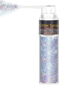 Hair and Body Glitter Spray, Glint-Rainbow Hair Glitter Extra Fine Face Shimmer Powder for Clothes, Festival Loose Sparkle Powder for Rave Clothes Nail Art Easter Halloween Crafts (Glint-Rainbow)