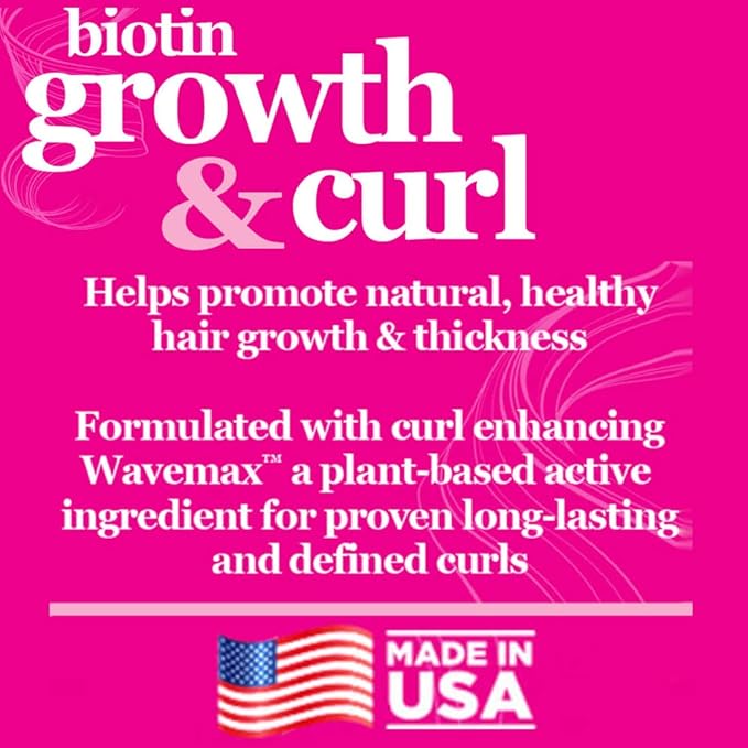 Difeel Growth and Curl Biotin Shampoo 33.8 oz. - Curly Hair Shampoo for Hair Growth, Natural Curl Shampoo