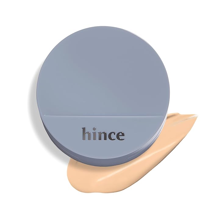hince Second Skin Mesh Matte Cushion - 12g, Natural Coverage, Semi Matte Finish, Flawless Coverage, 24hr Long Lasting, Korean Cushion Foundation, Blue Cushion (ROSY, 15)