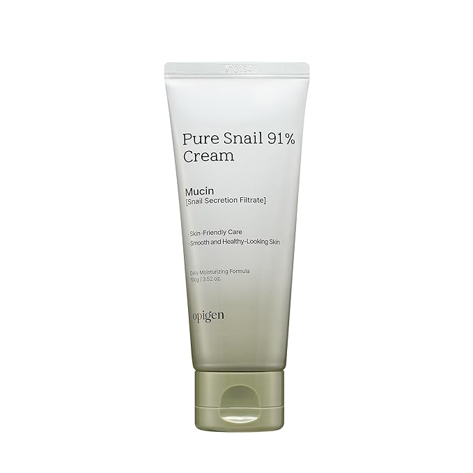 Pure Snail Mucin 91% Repair Cream for Face, Hydrating & Skin Barrier Moisturizer with Panthenol, Beta-Glucan & Hyaluronic Acid, K-Beauty 3.52 fl. oz