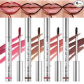 BANGFENG 4Pcs Peel Off Lip Liner Stain Set - Long-Lasting, Smudge-Proof, Waterproof Nude Matte Lip Tint, Non-Fading Peel Off Lip Color, Effortless Precision & Full Coverage, 24H Color Hold