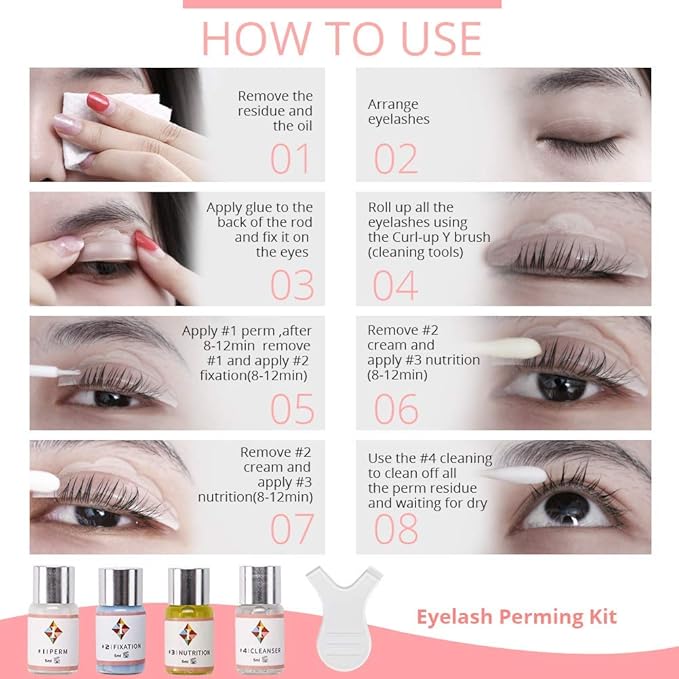 Lash Lift Kit for Eyelash Perm | Professional Instant Perming, Lifting & Curling for Eyelashes | Semi-Permanent Salon & DIY Home Use | Upgraded Glue | Includes Eye Shields, Pads, and Accessories