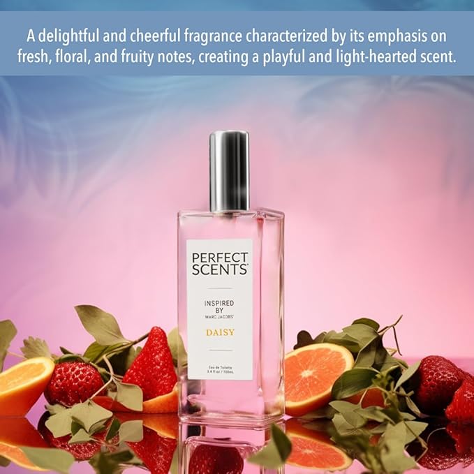 Perfect Scents Fragrances, Inspired by Marc Jacobs' Daisy, Women’s Eau de Toilette, CLEAN, Vegan, Paraben-Free, Phthalate-Free, Never Tested on Animals, 3.4 Fluid Ounces