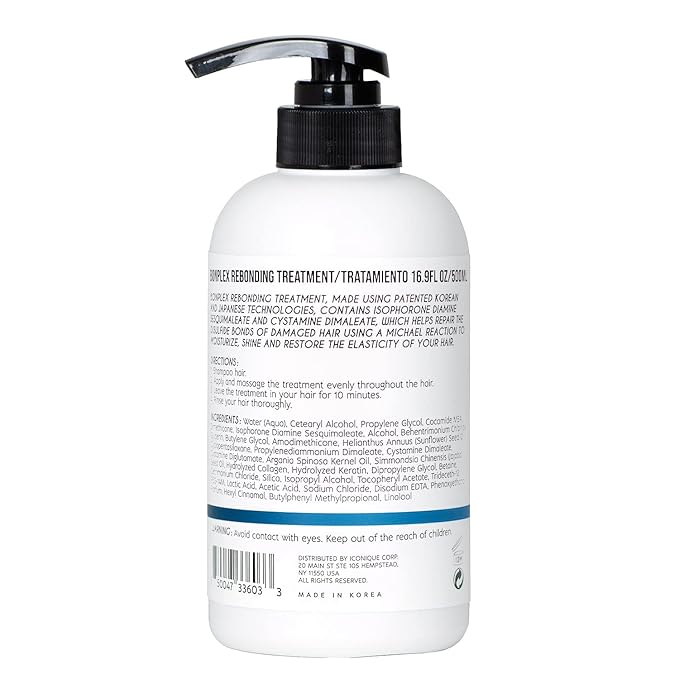 Rebonding Treatment For All Hair Types | For Damaged, Dry, Brittle, Colored, Permed, and Chemically-Treated Hair | Safe for Hard Water | Reconnect Broken Disulfide Bonds