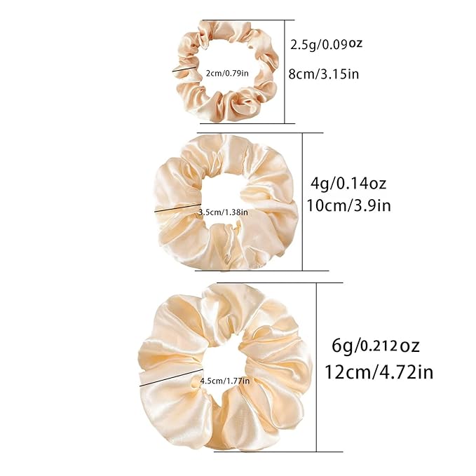 24 Pcs Hair Ties Scrunchies for Women Big Satin Scrunchie for Girls Seamless Elastic Hair Bands Soft Small Hair Tie for Thick Thin Hair Ponytail Holders Accessories