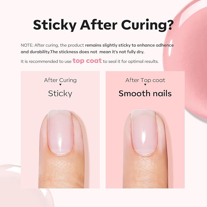 modelones Base Coat Builder Nail Gel, 2 Pcs Cover Nude and Rose Pink Gel Builder for Thickening Apex Building 8-in-One Rubber Color Base Polish Extension LED Lamp Cured 10 ml DIY Home Salon