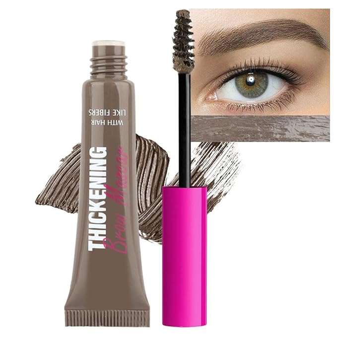 Tinted Thickening Brow Mascara,Tinted Eyebrow Gel,Waterproof, Transfer-proof, Brush to Fill in Eyebrows and Cover Gray Hairs - Cruelty Free - Light Medium Brown (1pc 05 Cool Ash Brown)