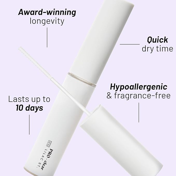 Lilac St - Eternal Bond (Clear) - Lash Cluster Glue - Mini Mascara Wand Applicator - Strong & Flexible Hold - Waterproof - Sensitive Eyes Safe - Cruelty Free, Vegan, Women Founded - 0.16fl oz