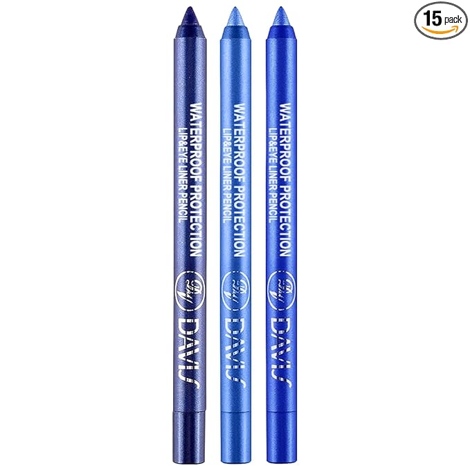LemonSac 3 Colorful Eyeliner Pen Set, Eye Shadow Pencil, Pearl Eyeliner Kit Metallic Glitter Eye liner Pencil for Women Eye&Lip Liner Professional Eye Makeup Set Colorful Eye Color (3PCS D)