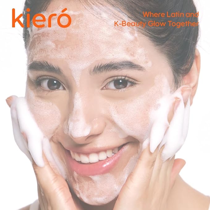 Kiero Refining Enzyme Cleanser - Foaming Enzyme Powder Face Wash with Papaya Enzymes, Chia Seeds & Beta-Glucan - Vegan Facial Cleanser with Gentle Exfoliation for Pore Buildup & Impurities (1.76 oz)
