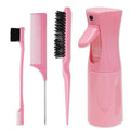 The Vintage Cosmetic Company Slick Bun Hair Misting Set for Women and Girls, Refillable Spray Bottle & Comb for Effortless Hair Styling and Refresh