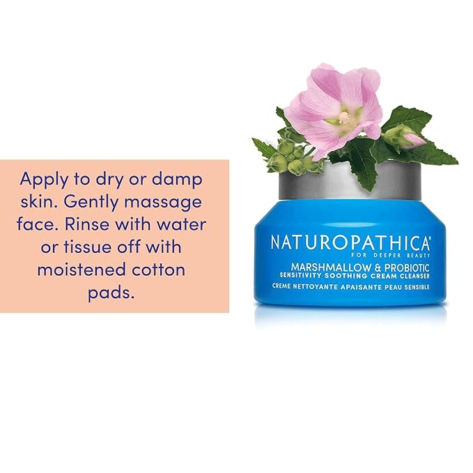 Naturopathica Marshmallow Root & Probiotic Gentle Cream Cleanser – Sensitive Skin – 2.8 oz