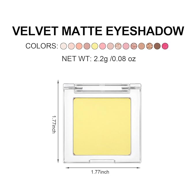 Erinde Matte Eyeshadow Palette Makeup, Neutral Single Eye Shadow Powder