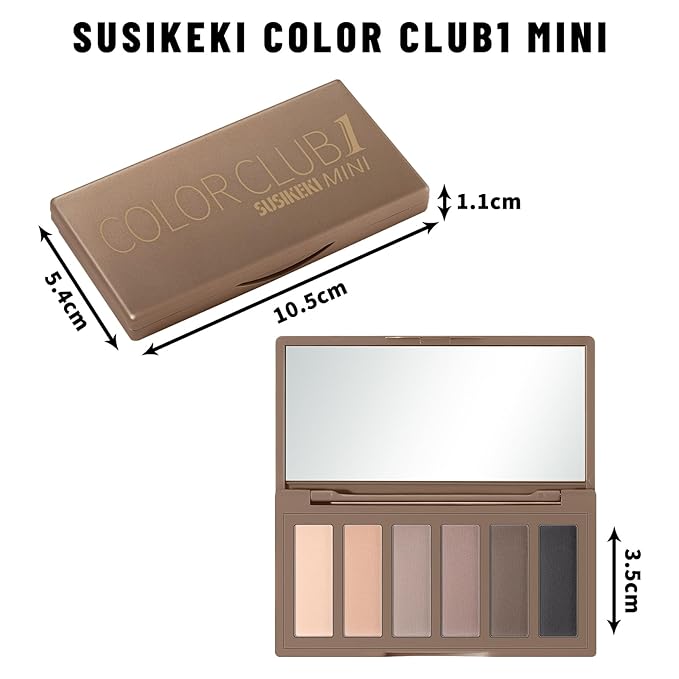 SUSIKEKI 6 Colors Mini Eyeshadow Makeup Palette Neutral Nude Smoky Eye Shadow Taupe & Brown Matte Make Up Pallet with Mirror Highly Pigmented Long Lasting Waterproof Travel Size Gift Kit 01