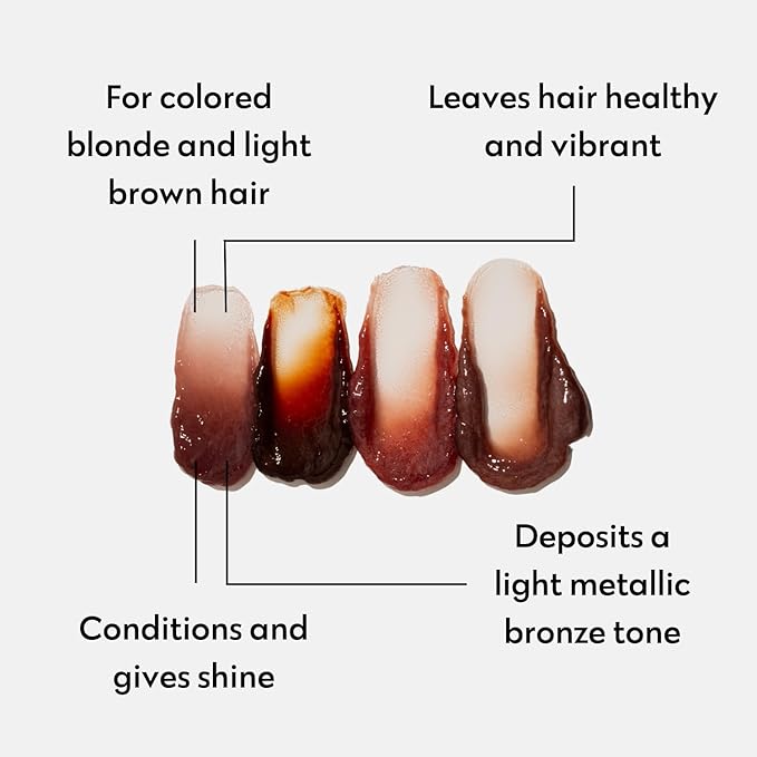 FOUR REASONS Color Mask, Bronze (27 Colors) – Hair Gloss & Color Depositing Conditioner – Semi Permanent Hair Toner for Color-Treated Hair Color For Women – Vegan & Cruelty-Free – 6.76 fl oz