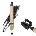 Artisan L'uxe Beauty Velvet Jumbo Eyeliner Pencil & sharpener set Smokey Eyes in 3 Minutes Water Proof, Smudge Proof, Long Lasting Age Defying Essential Oils Midnight (Shade: Black)