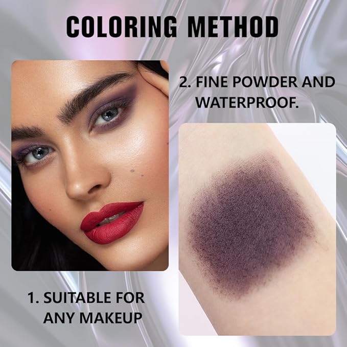 Eggplant Purple Matte Eyeshadow Palette Makeup for Older Women Brown Eyes, Deep Dark Mauve Plum Purple Cream Eye Shadow Palette Single for Older Women Matte, Monochrome Long Lasting Eyeshadow