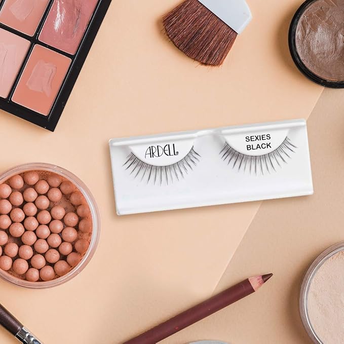 Ardell False Eyelashes - Sexies, Black, Lightweight, Reusable Strip Lashes for a Soft and Natural Look, 4 Pack