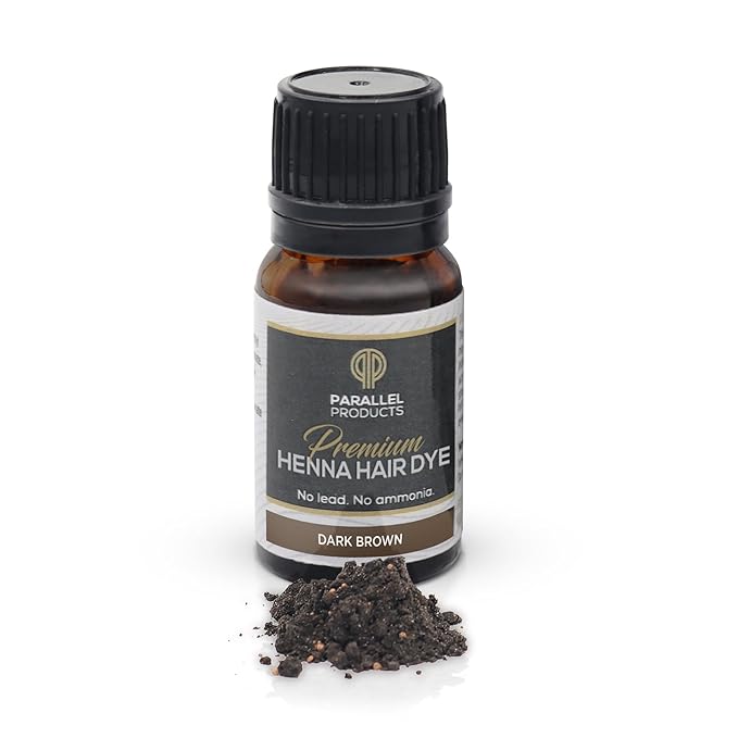 Parallel Products Spot Color Henna Kit - Henna Hair Dye - 3 grams - Tint for Professional Spot Coloring - With Mixing Dish - Covers Grey Hair - Root Touch Up (Dark Brown)