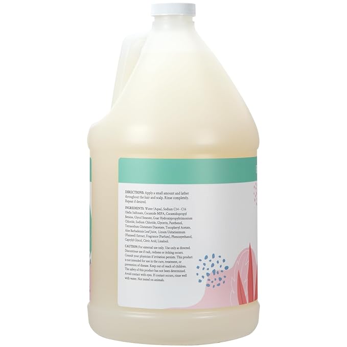 Ginger Lily Farms Botanicals Moisturizing Shampoo for All Hair Types, Eucalyptus Tranquility, 100% Vegan & Cruelty-Free, 1 Gallon (Pack of 4)